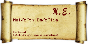 Meláth Emília névjegykártya